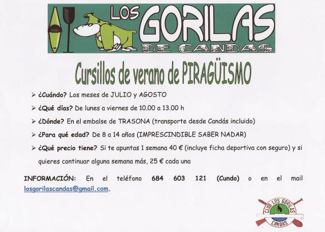 Cursos de Iniciación al Piragüismo en el Club Los Gorilas de Candás.